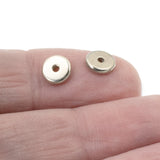 25 Silver 7mm Disk Spacer, TierraCast White Bronze Plated Beads
