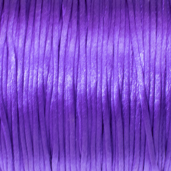 Purple 1mm Satin Nylon Cord, 60 Meters, Jewelry Making and Macrame String