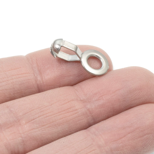 25 Stainless Steel Loop Connectors for #10 Ball Chain - Heavy Duty and Durable "A" Couplings