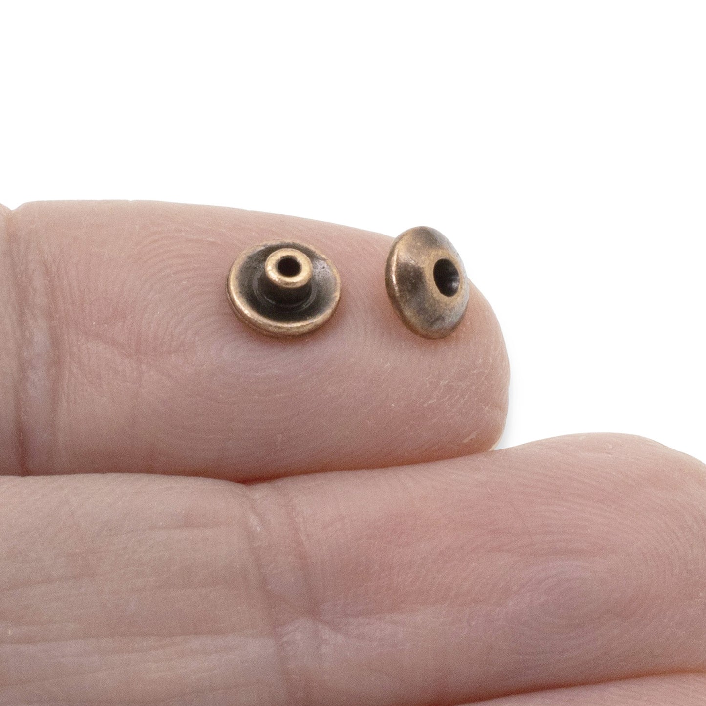 Copper BeadAligners 50-Pack: Classic Stabilizers for Lampwork Large Hole Beads