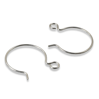 4Pcs Sterling Silver Hoop Ear Wires - Hypoallergenic DIY Earring Hooks, USA-Made