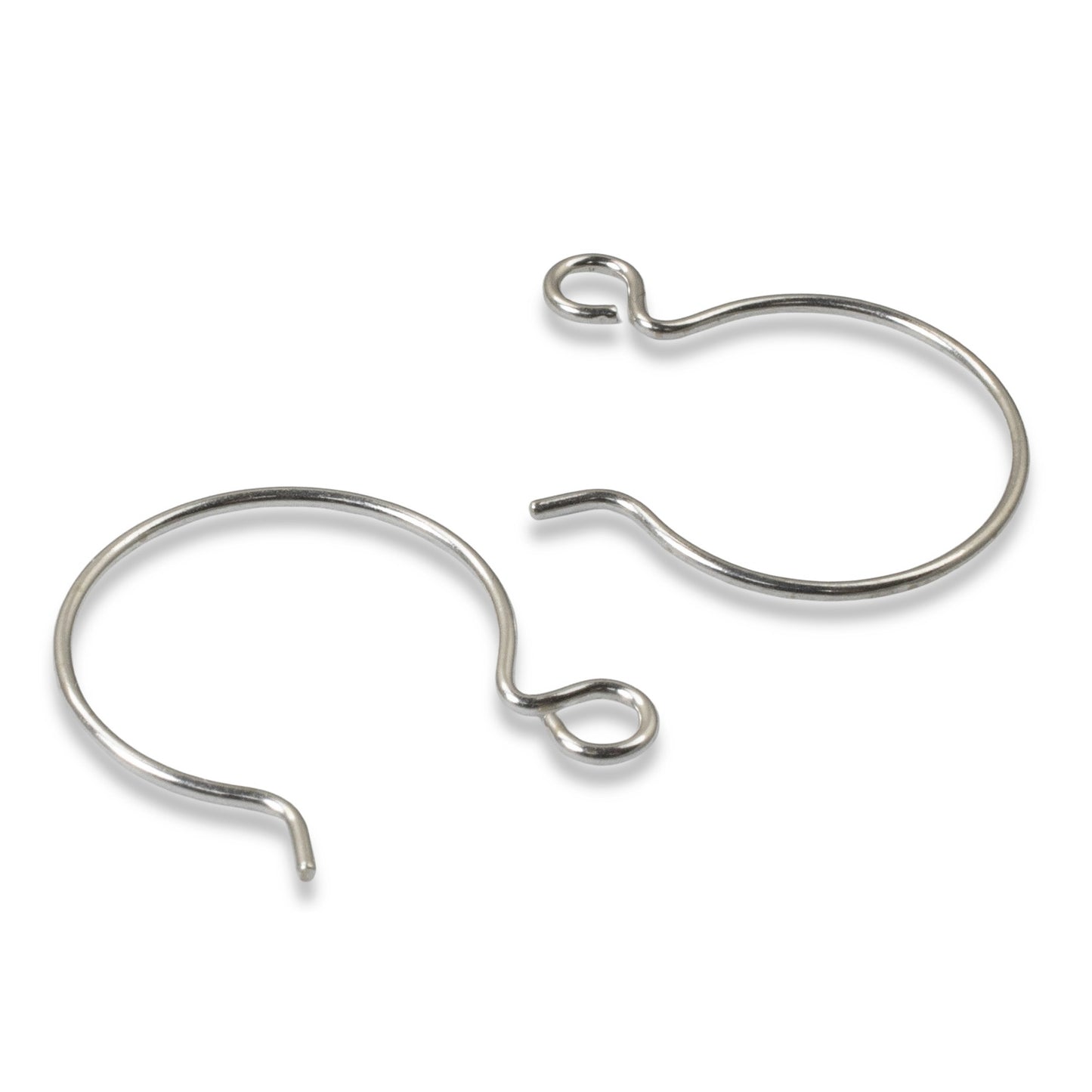 10Pcs Sterling Silver Hoop Ear Wires - Hypoallergenic Circle Earring Hooks