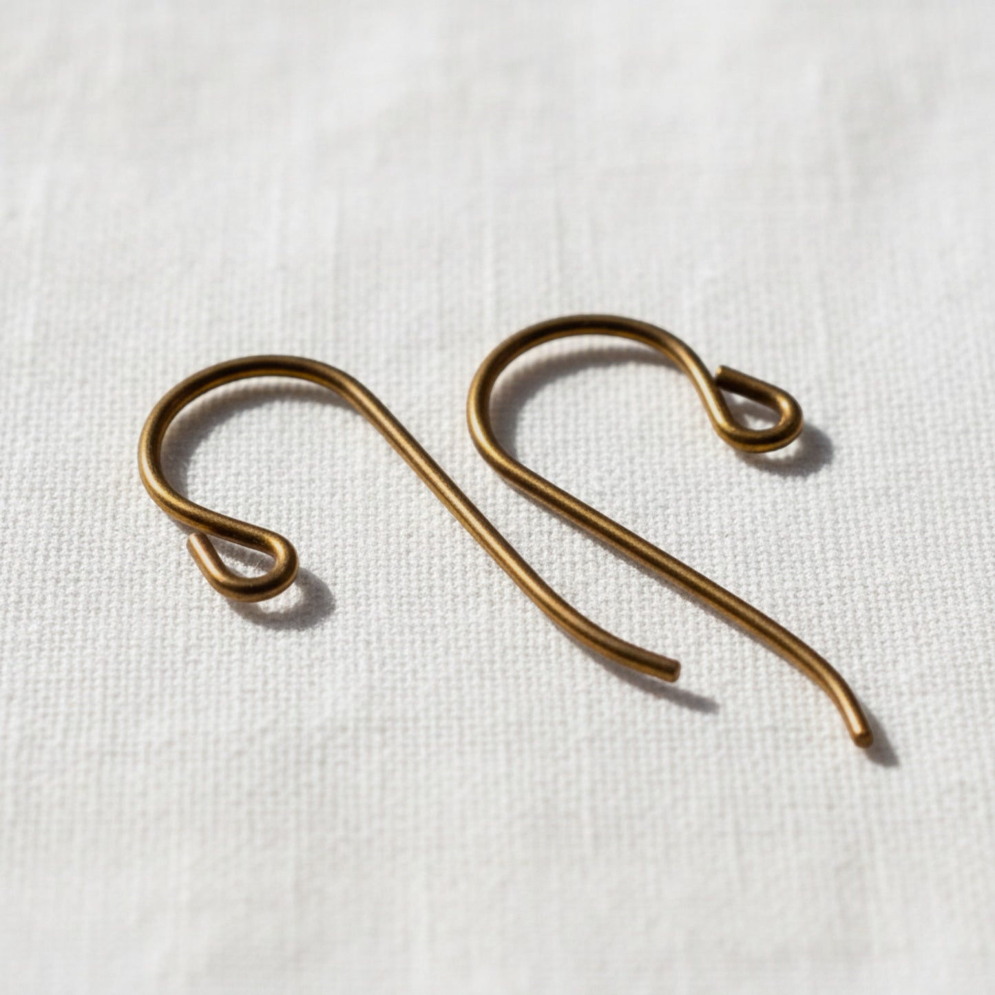 10-Pack Bronze Niobium Small Loop Ear Wires: Hypoallergenic French Hook 20 Gauge