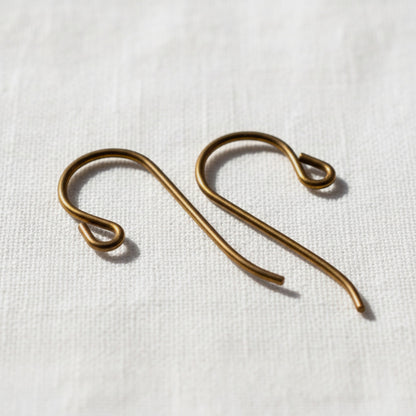 10-Pack Bronze Niobium Small Loop Ear Wires: Hypoallergenic French Hook 20 Gauge