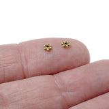 50 Antique Gold 3mm Daisy Spacer Beads - TierraCast Tiny Beads - DIY Jewelry