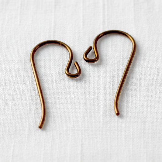 Bronze Niobium Small Loop Ear Wires 50-Pack: Hypoallergenic Bulk Earring Hooks