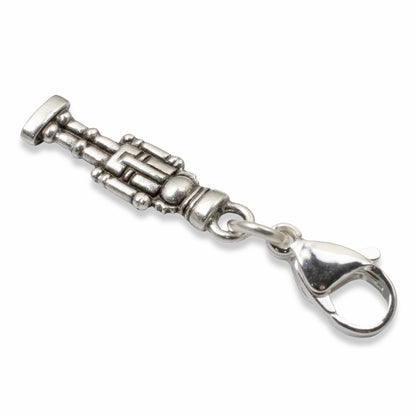 Silver Nutcracker Clip-On Bag Charm - Christmas or Ballet Lover's Accessory