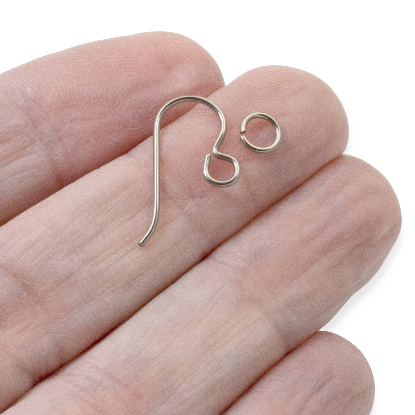 Niobium Earring Kit Gray, Complete Findings for 2 Pairs, Just Add Beads, Hypoallergenic Jewelry Making