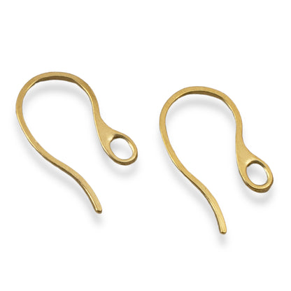 10 Gold-Plated Stainless Steel Ear Wires - Durable 18 Gauge - Modern Earrings