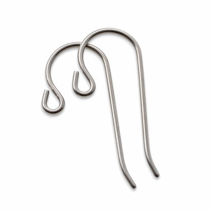 Titanium Small Loop Ear Wires 50-Pack, Hypoallergenic Earring Hooks USA Made