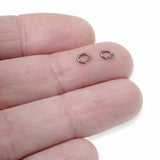 50 Black Small Oval Jump Rings, TierraCast 4x5mm Gunmetal Connectors for DIY Jewelry and Crafts