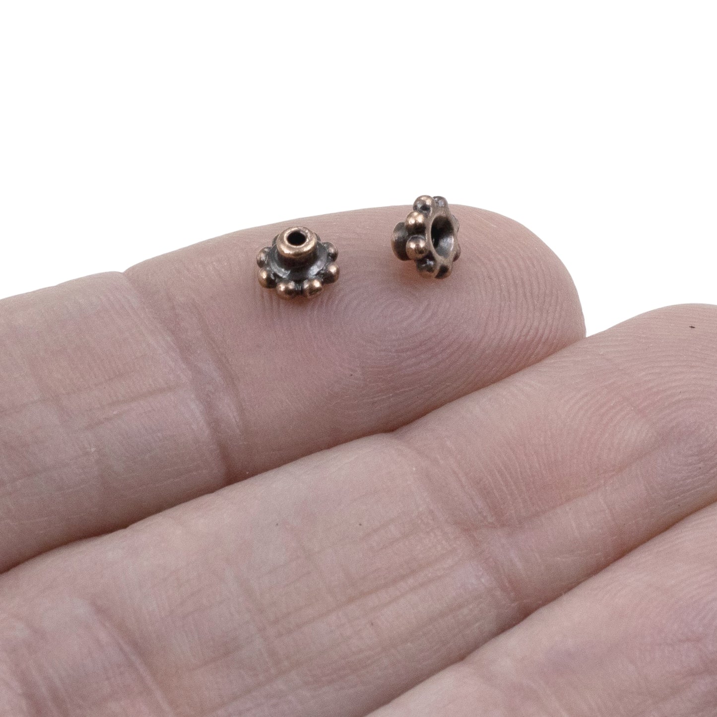 Antique Copper BeadAligners: Large Hole Bead Stabilizers Decorative Spacers 10-Pack