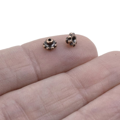 Antique Copper BeadAligners: Large Hole Bead Stabilizers Decorative Spacers 10-Pack