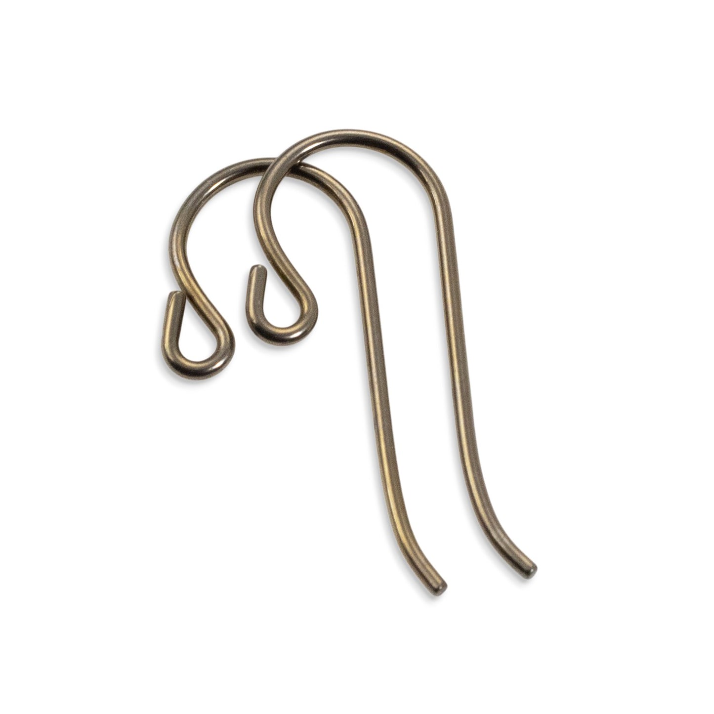 50-Pack Antique Brass Niobium Small Loop Ear Wires: Hypoallergenic French Hook