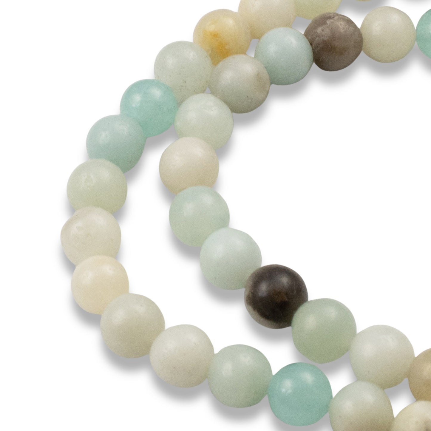 Brown Amazonite Beads: 6mm Round Multi-Color Gemstone Strand Natural Stone Jewelry Making Supplies 62pcs