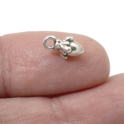 Tiny Silver Acorn Charms, 10-Pack TierraCast Autumn Woodland Nature Pendants