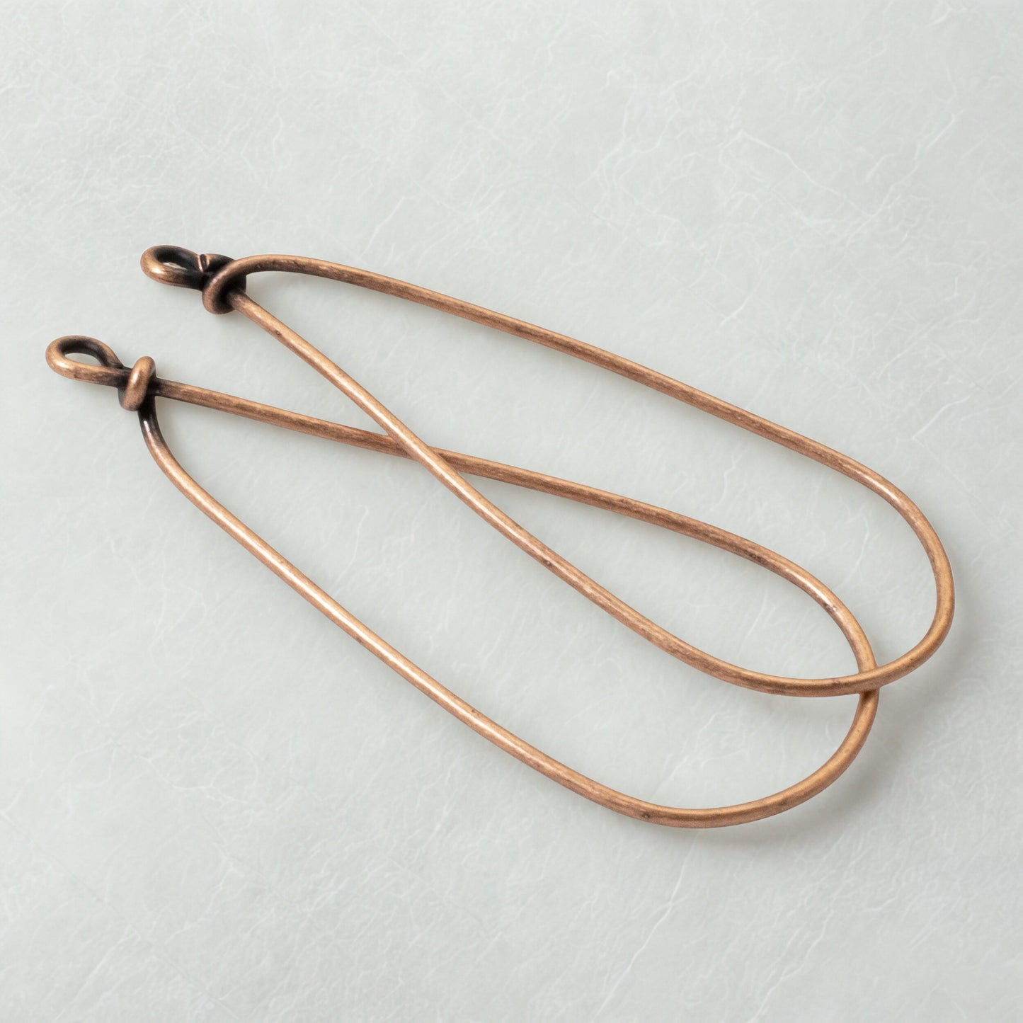 Large Copper Drop Frames, 2-Pack Teardrop Earring Findings, Wire Base for DIY Jewelry
