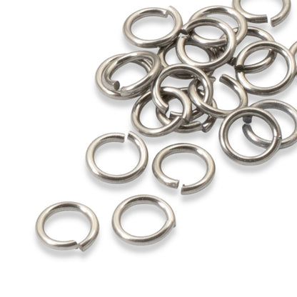 Gray Niobium Jump Rings 5mm, 20G Hypoallergenic Jewelry Making, 20-Pack USA Made