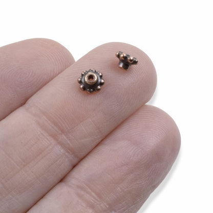Antique Copper BeadAligners: Large Hole Bead Stabilizers Decorative Spacers 10-Pack
