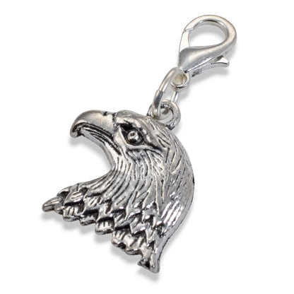 Eagle Gear Tag: Silver Bald Eagle Clip On Charm Men's Patriotic Accessory
