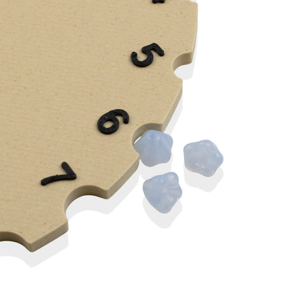 Sky Blue Opal Mini Bell Flower Beads: Czech Glass 4x6mm 50-Pack for DIY Jewelry