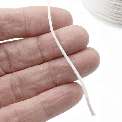 White Waxed Cotton Cord: 1.5mm 100 Yards Macrame Beading String Jewelry Making