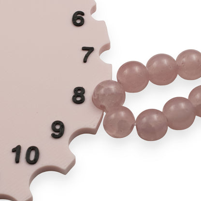 Mauve Pink Glass Beads, 8mm Round Beads with Inner Cracks, 50 Pack Crackled Glass