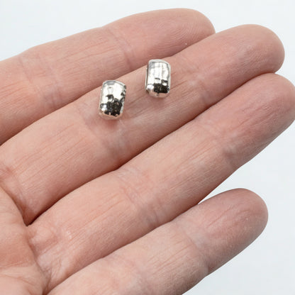 White Bronze Barrel Beads: 6-Pack 6x2mm Hole Fits 3 Strands 2mm Leather Cord Metal Crimp