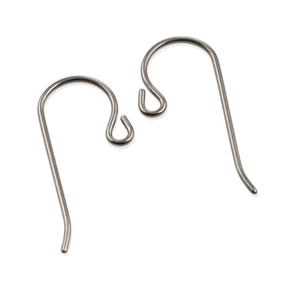 Titanium Small Loop Ear Wires 50-Pack, Hypoallergenic Earring Hooks USA Made