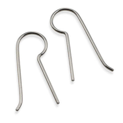 Niobium Earring Hooks Gray 10-Pack: Regular Leg Ear Wire Blanks Hypoallergenic Sensitive Ears USA Made Unanodized