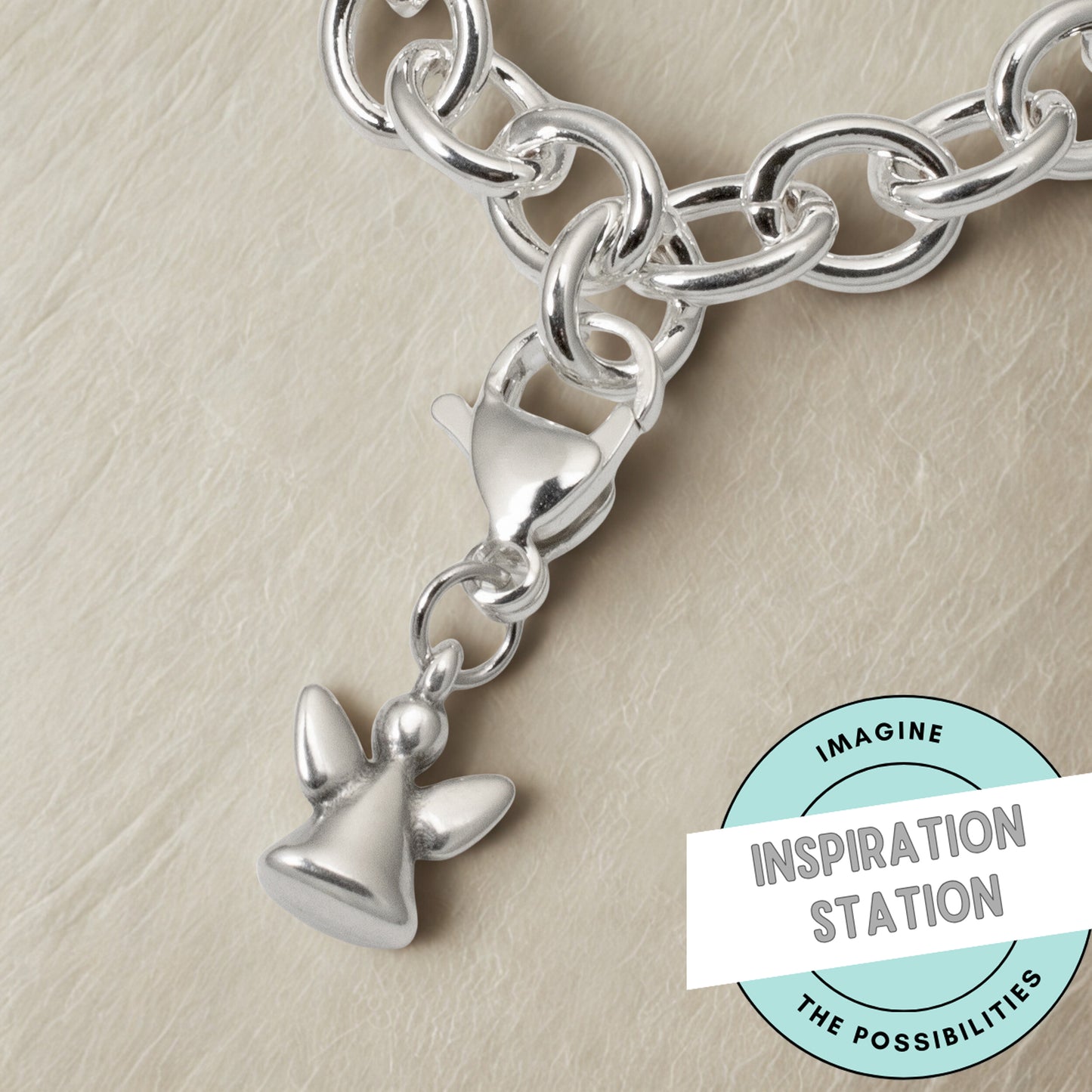 Silver Mini Angel Charms, 10-Pack Guardian Angel Pendants, Memorial Jewelry Gift