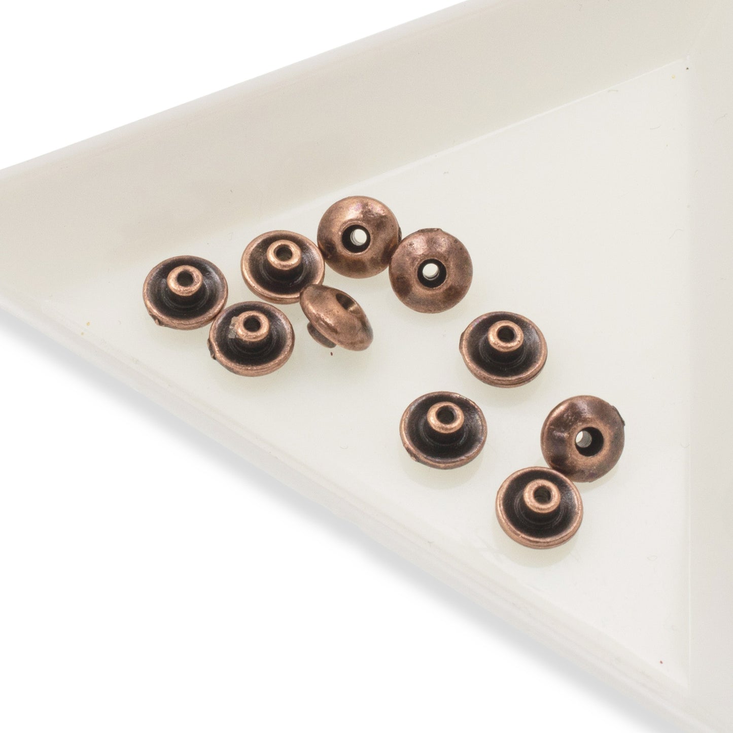 Copper BeadAligners 50-Pack: Classic Stabilizers for Lampwork Large Hole Beads