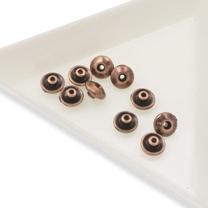 Copper BeadAligners 50-Pack: Classic Stabilizers for Lampwork Large Hole Beads