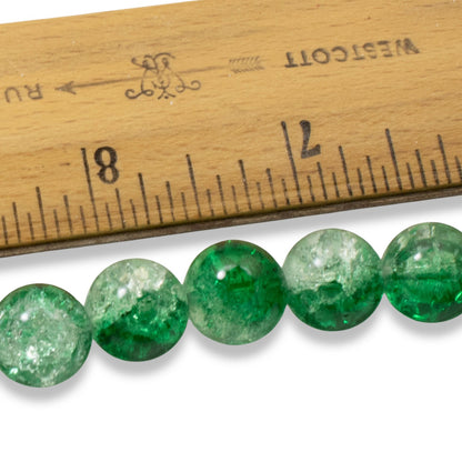 Large Christmas Beads, 20-Pack Bold Emerald Green Clear 12mm, Statement Jewelry