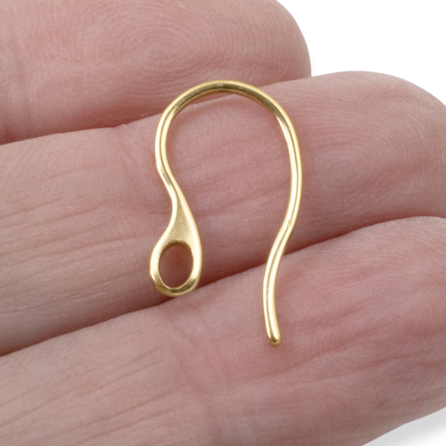 10 Gold-Plated Stainless Steel Ear Wires - Durable 18 Gauge - Modern Earrings