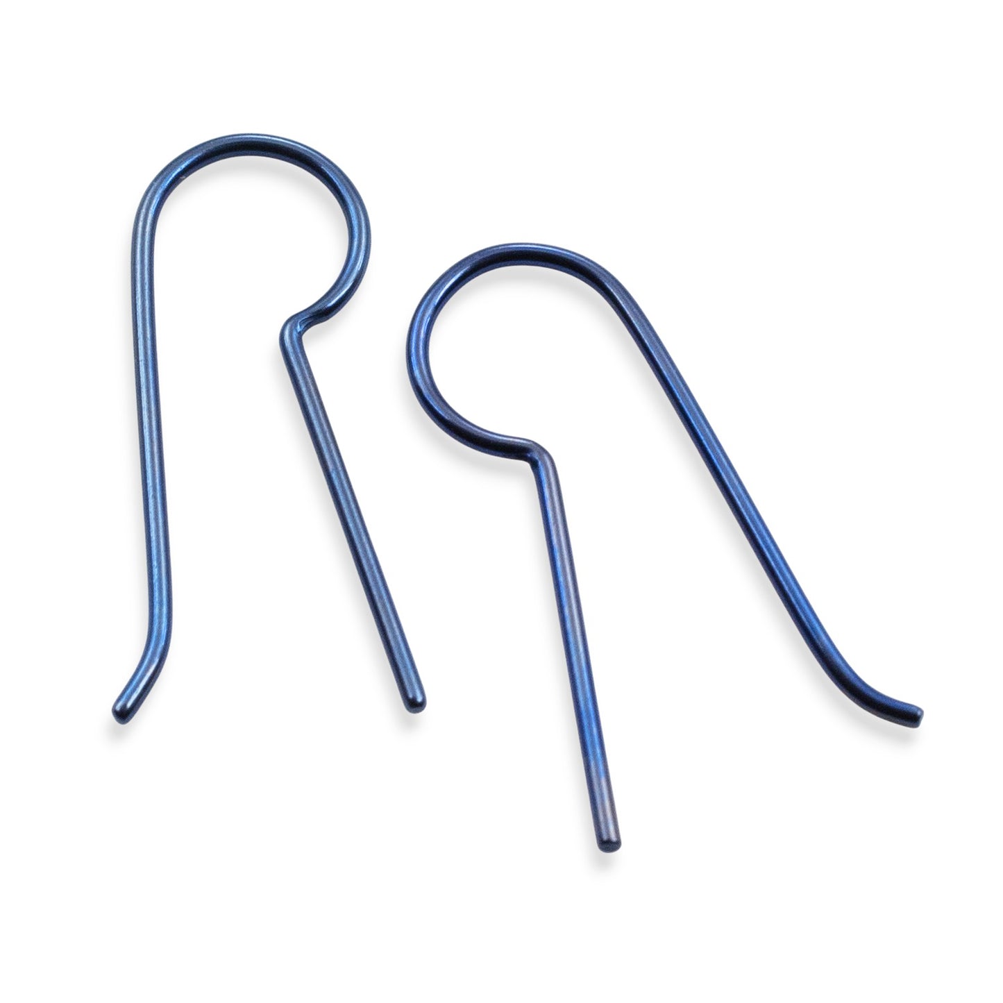 Niobium Earring Hooks Dark Blue 10 Pack: Regular Leg Ear Wire Blanks Hypoallergenic Sensitive Ears USA Made