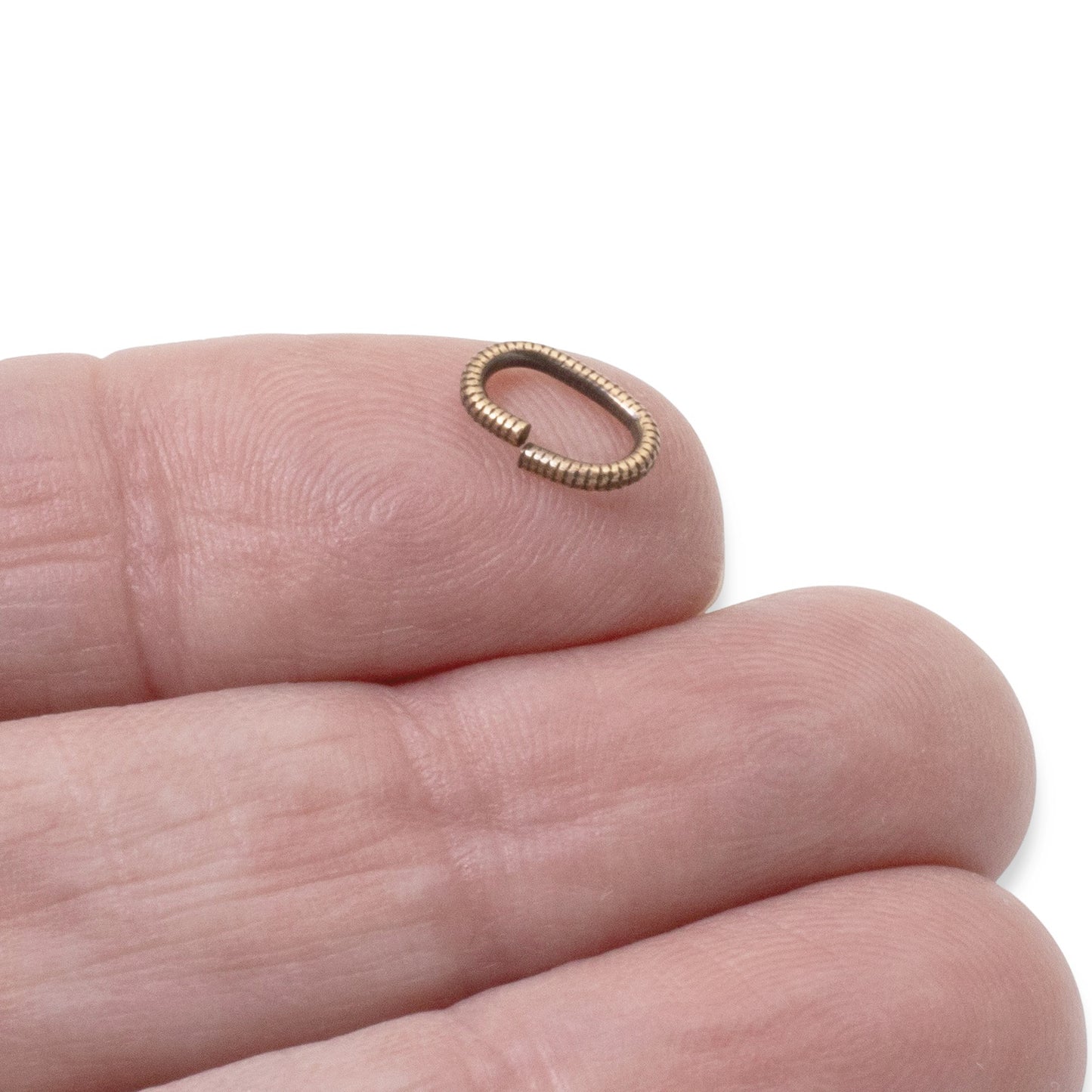 Copper Textured Oval Jump Rings, 10-Pack Premium Nunn Design Jewelry Findings