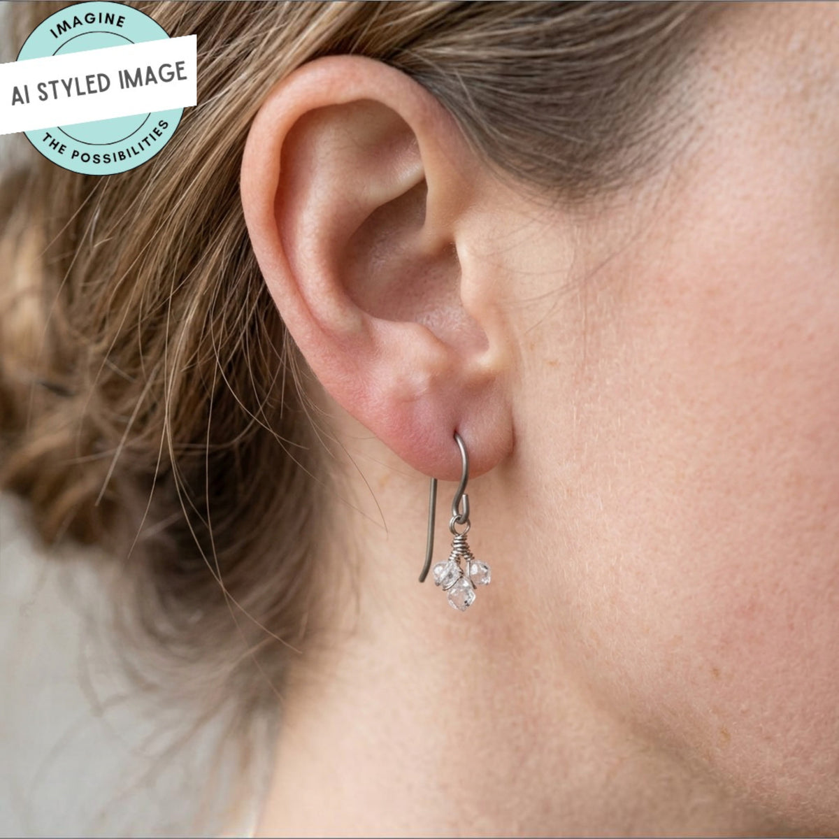 Titanium Small Loop Ear Wires 50-Pack, Hypoallergenic Earring Hooks USA Made