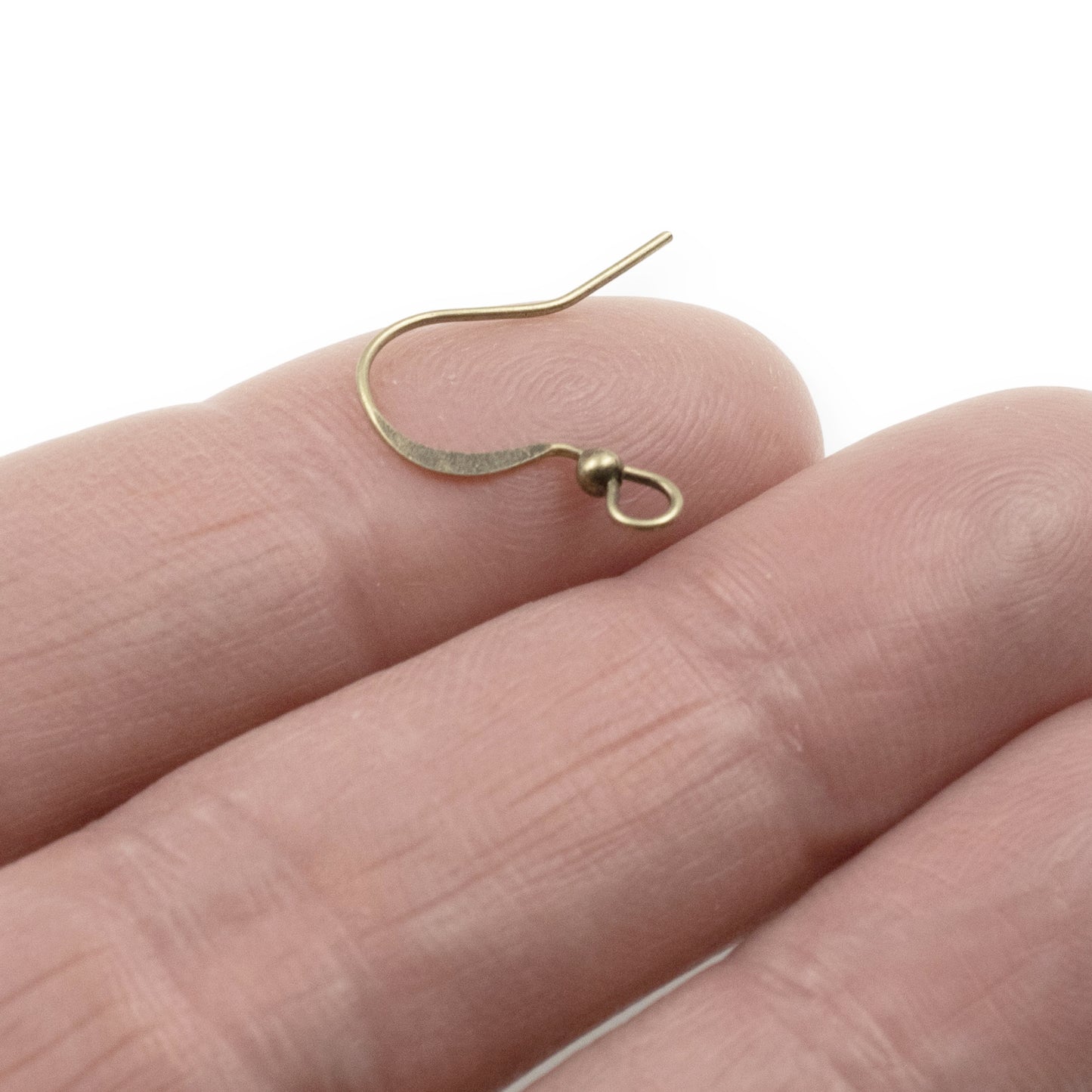 200-Pack Antique Brass Ear Wires with Accent Beads - Vintage-Style Earring Hooks