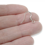 24 Stainless Steel Ear Wires - Coil Accent - Silver Cousin Earring Hooks