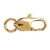 3/Pkg Small Gold Lobster Claw Clasps, Gold Elegance 14K Plated 3 x 8mm