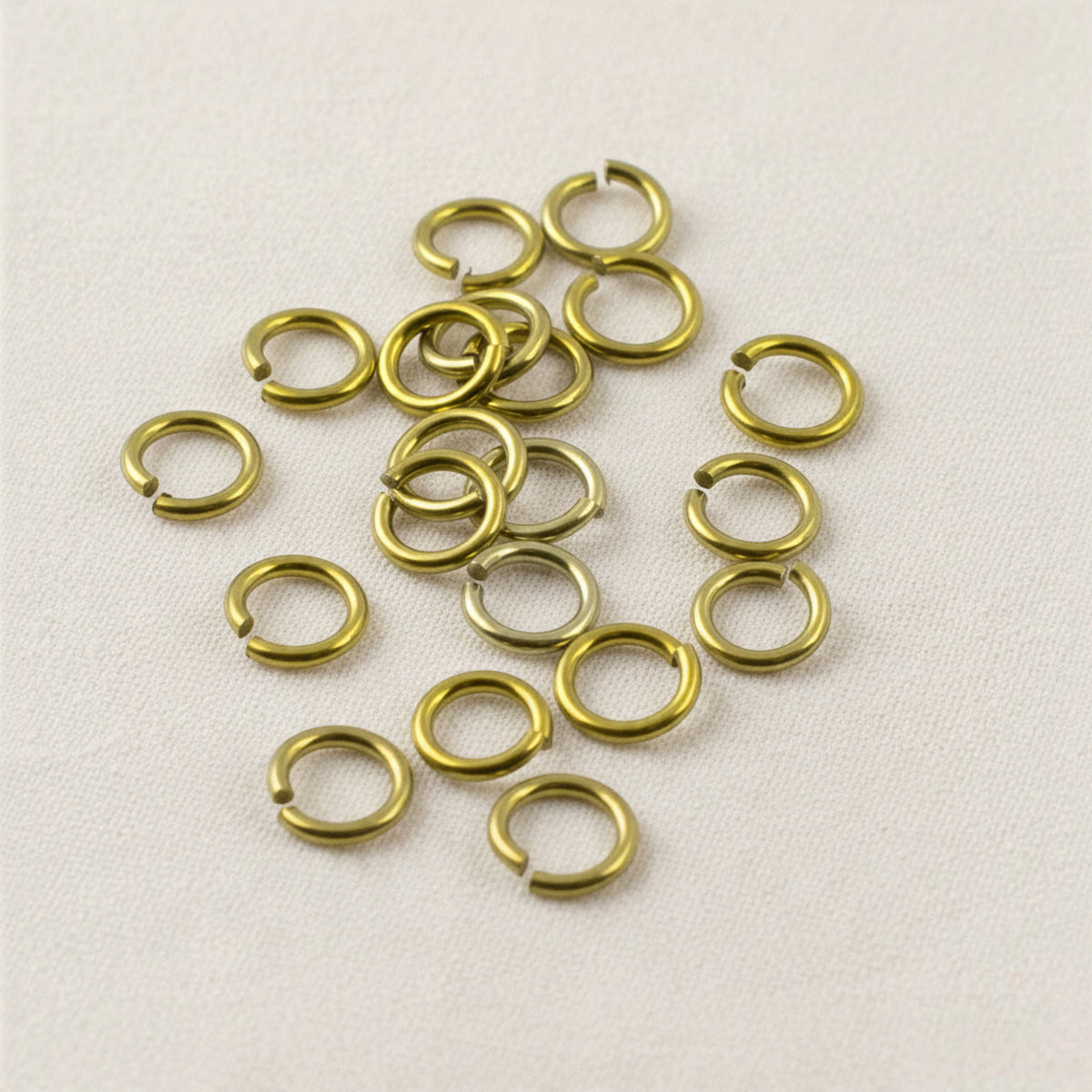 Yellow Niobium Jump Rings 5mm, 20G Hypoallergenic Jewelry Making, 20-Pack