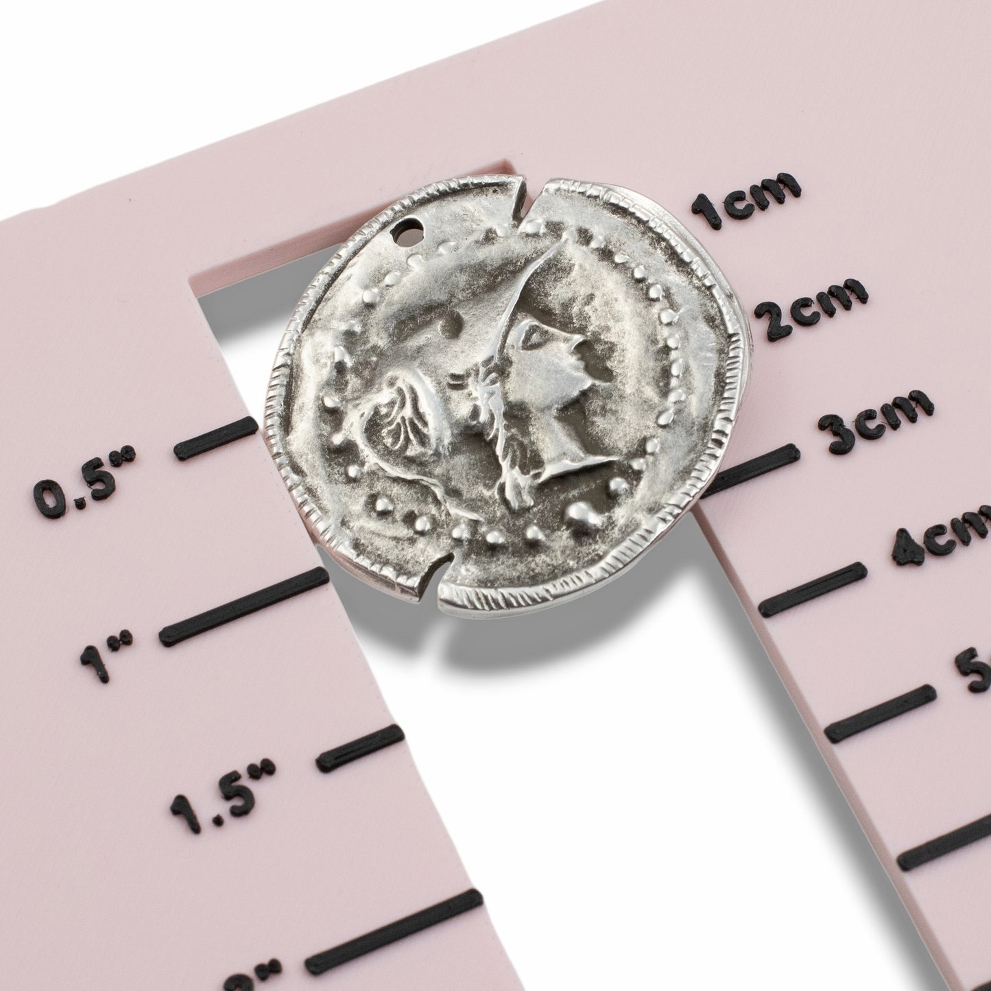 Athena Pendant: Greek Goddess Of Wisdom Silver-Plated 34mm Mythology Gift 1Pc