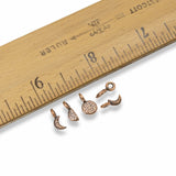Tiny Phases of the Moon Charms, TierraCast Copper Celestial Lunar Charm Set 5Pcs