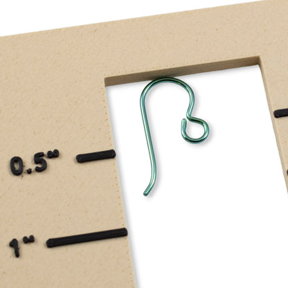 Premium Green Niobium Ear Wires, 10-Pack Hypoallergenic Earring Hooks, USA Made, 20 Gauge
