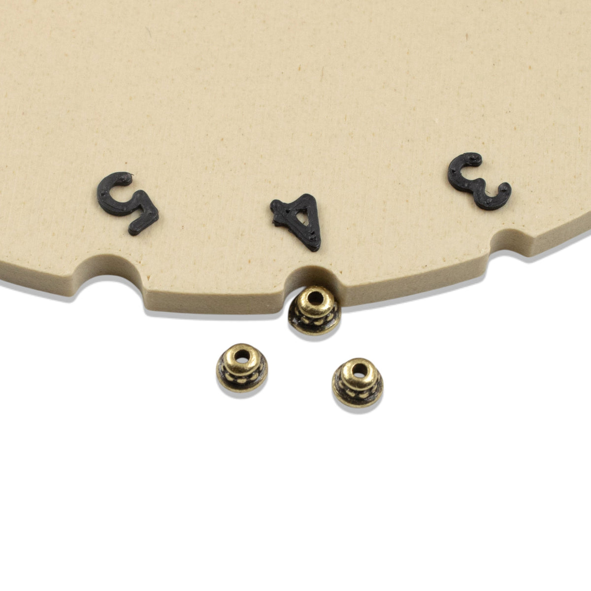 Hackberry Creek antique brass beaded bead caps with rustic oxidized finish for jewelry making