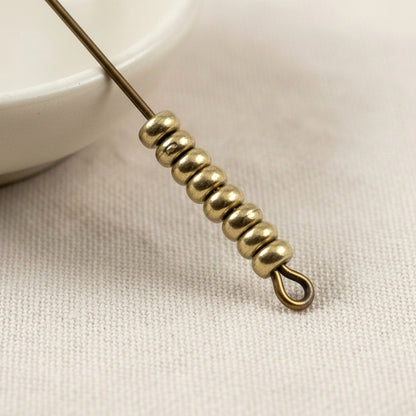 Hackberry Creek antique brass 3mm smooth heishi disk spacer beads, 50 pack, boho style