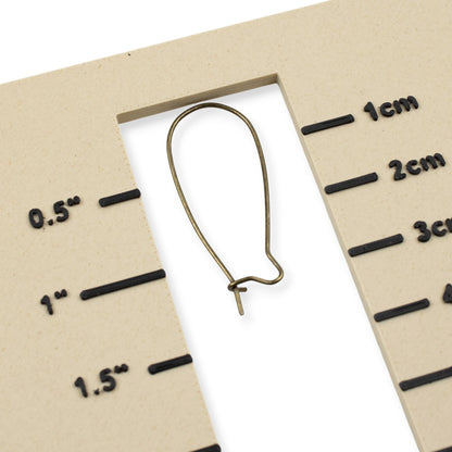 Hackberry Creek antique brass kidney ear wires, 33mm vintage boho earring findings with safety hook closure.