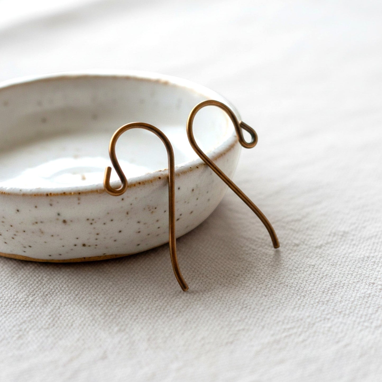 Hackberry Creek bronze niobium small loop ear wires, 8mm x 20mm, 20 gauge, hypoallergenic, permanent color.