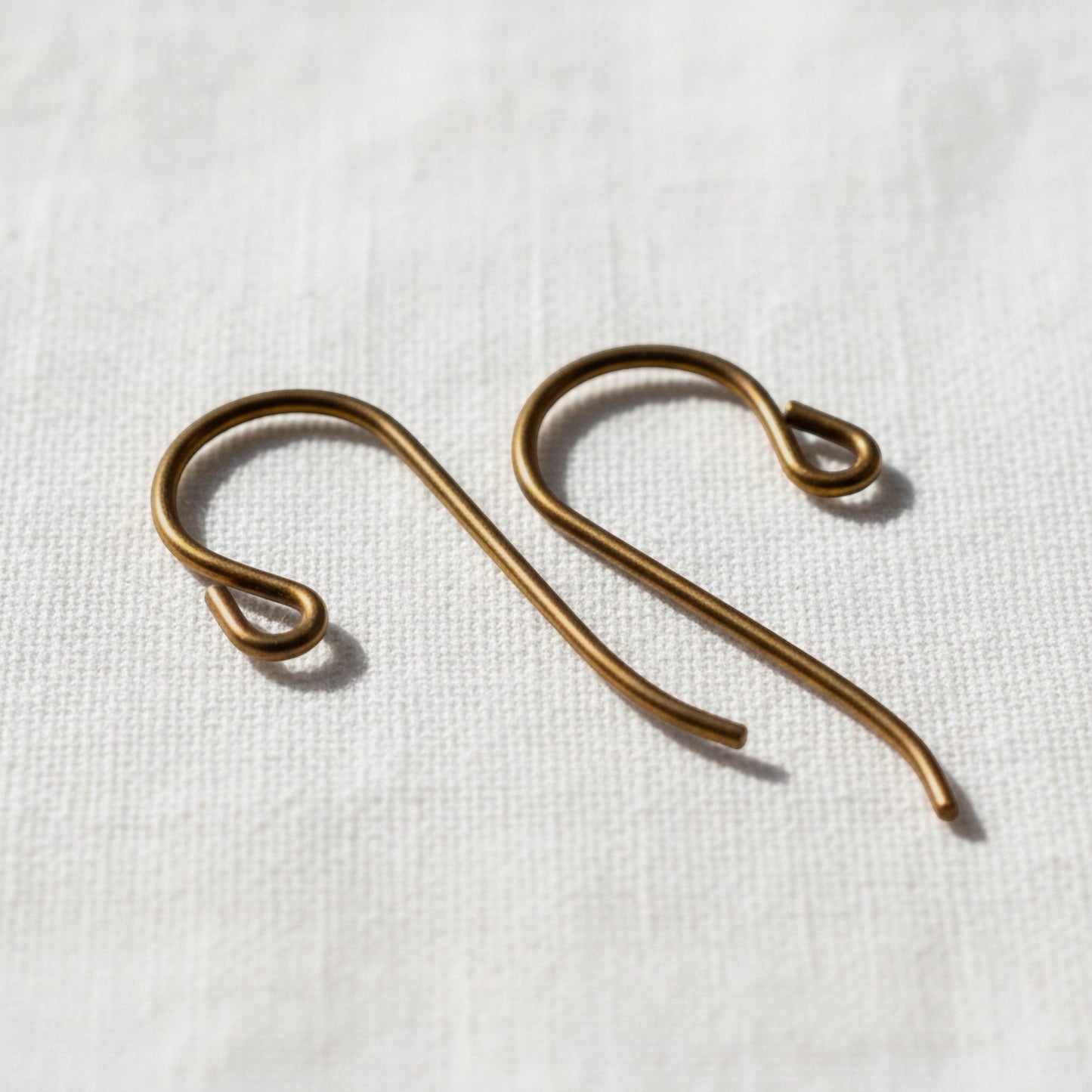 Hackberry Creek bronze niobium small loop ear wires, 8mm wide x 20mm long, 20 gauge, hypoallergenic, permanent color.